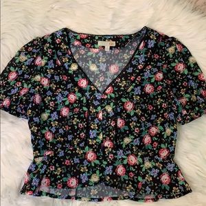 NWT Gianni Binz floral top